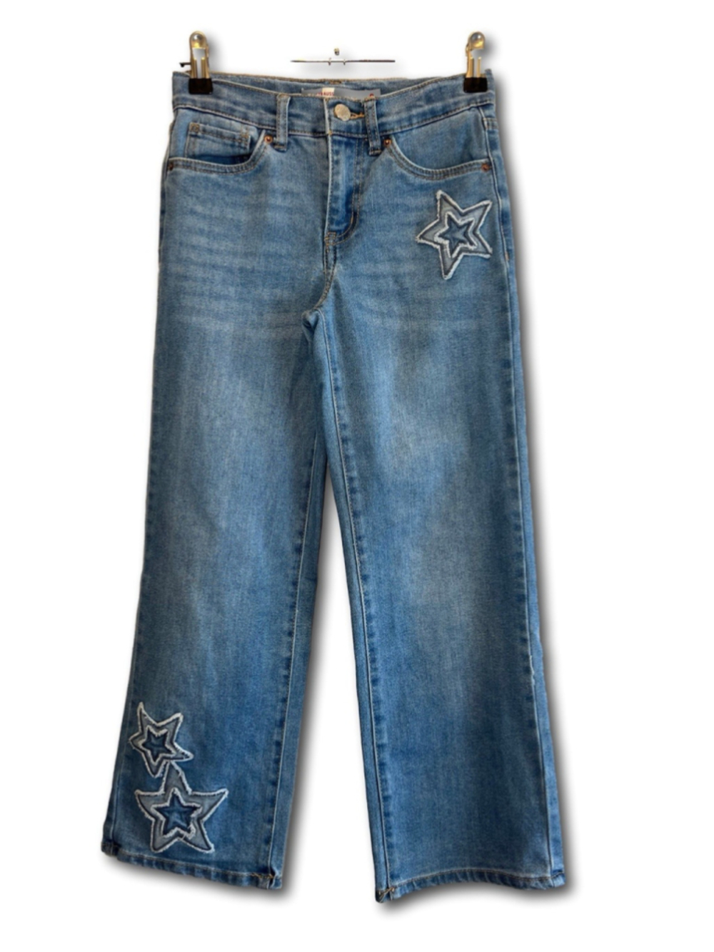Levi's Kids Jeans Tonel Denim Wide Leg Denim Size 8 Light Wash Rodeo Stars